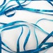 Hand Dyed Ribbon in Ocean Blues, 1/8" wide, 7 yards