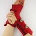 recycled wool fingerless mittens arm warmers arm cuffs fingerless gloves women eco friendly fashion fall rusty orange tagt team teamt