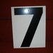 Vintage Metal Double Side Sign Number 7 or 8