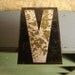 Vintage Hanging Tin Sign Letter V