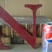 Vintage Aluminum Reclaimed Store Sign Letter N