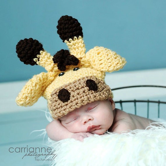CROCHET Hat PATTERN Giraffe Beanie All sizes by RAKJpatterns