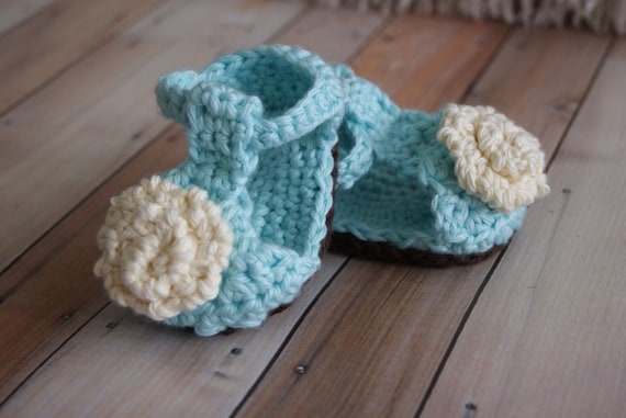 Crochet Patterns - Lola Baby Sandals Instant Download