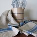 Llithuanian Linen Blue Striped Tea Towel Dish Kitchen