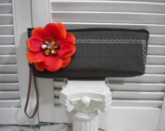 pink and orange clutch