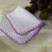 Bridesmaids Handkerchief, Crochet Hanky, Lace, Lavender, Purple, Custom Embroidered, Personalized, Monogrammed, Wedding Colors