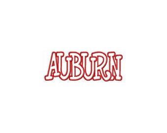 Instant Download Auburn Embroidery Machine Applique Design-841