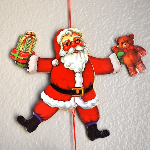 vintage movable wooden santa ornament vintage movable wooden santa ornament