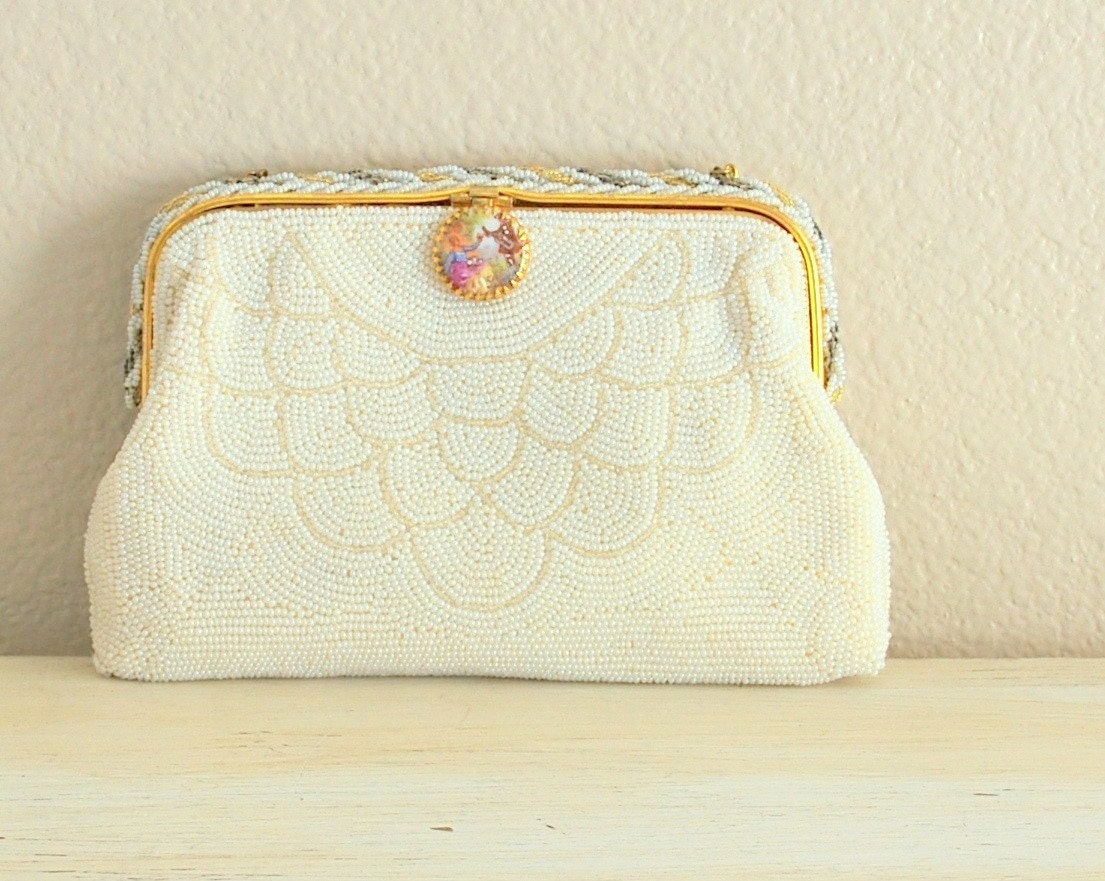 Incredible Antique Beaded Purse Made in France