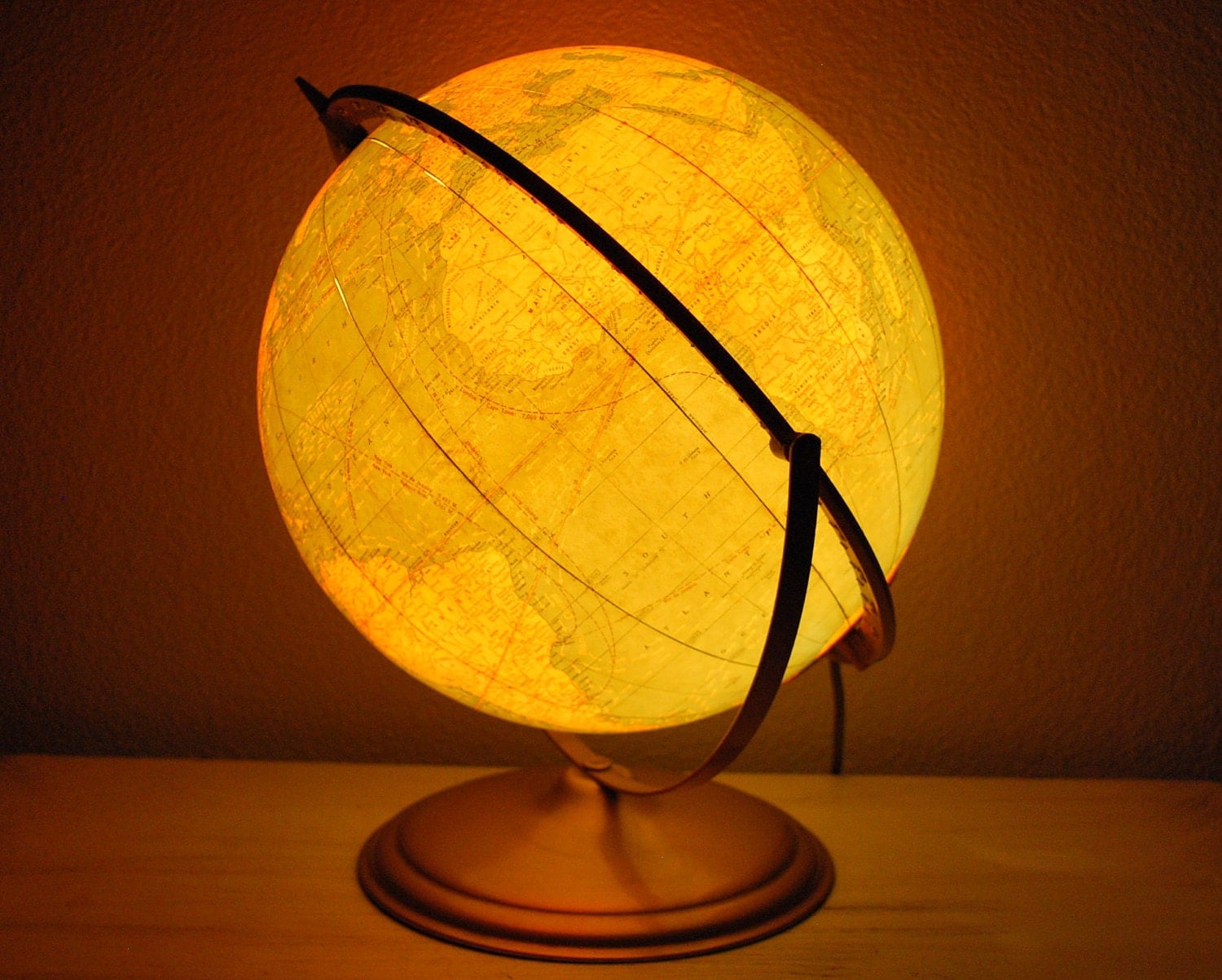 Vintage Cram Illuminated Globe