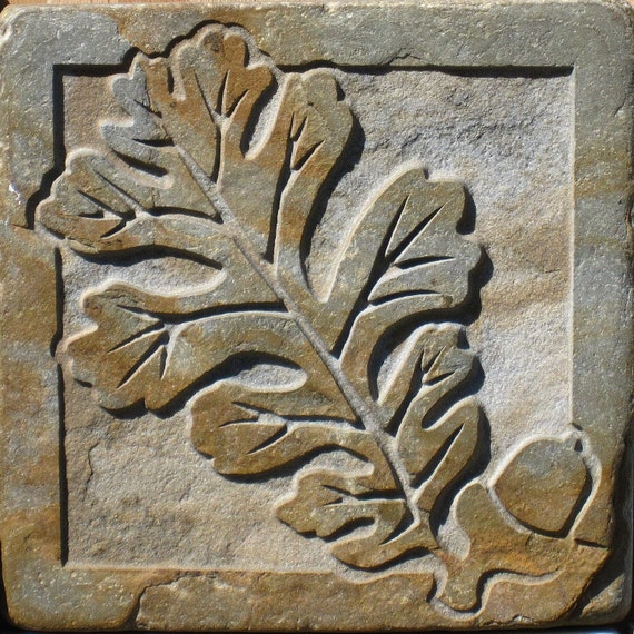 4x4 Slate Oak and Acorn Tile