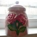 50% off item, enter LOVE99 at checkout. Rose Ceramic Jar