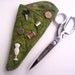 Green Sewing .Upcycled Scissor Holder