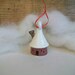 Little House Christmas Ornament / Porcelain - Handmade, Wheel Thrown