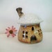 Toadstool/Fairy House/Night Light -Larger Size - Handmade, Wheel Thrown