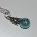 Little Mermaid with a Light Blue Glass Pearl Silver Necklace