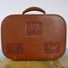 Vintage Leather Australiana Overnight Suitcase