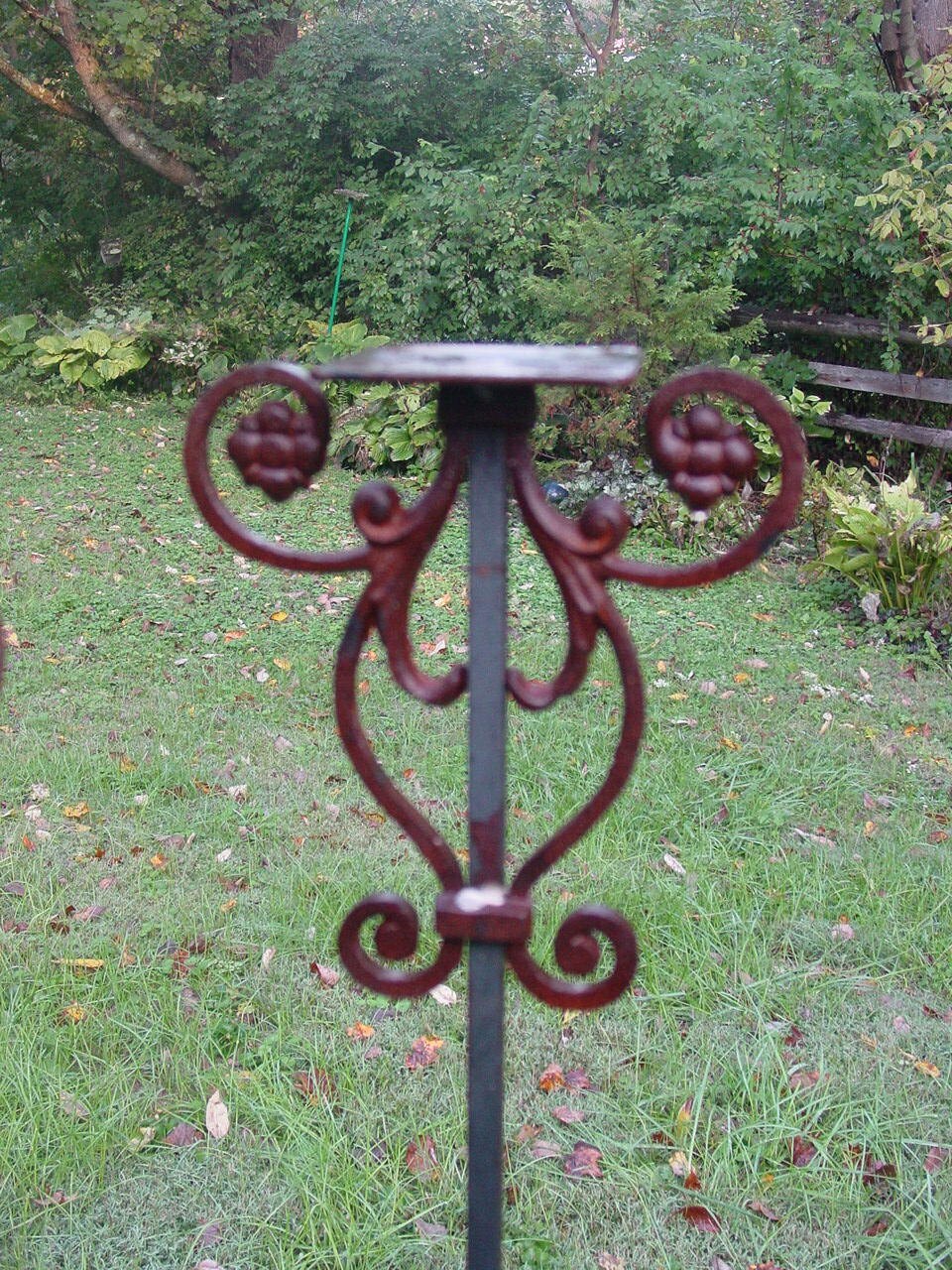 Birdhouse or Bird Feeder Stand of welded steel and castiron