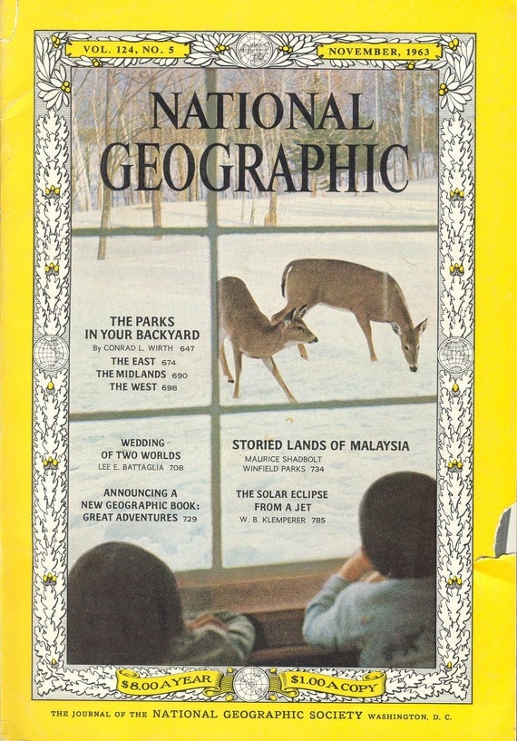 Vintage National Geographic Magazine 1963