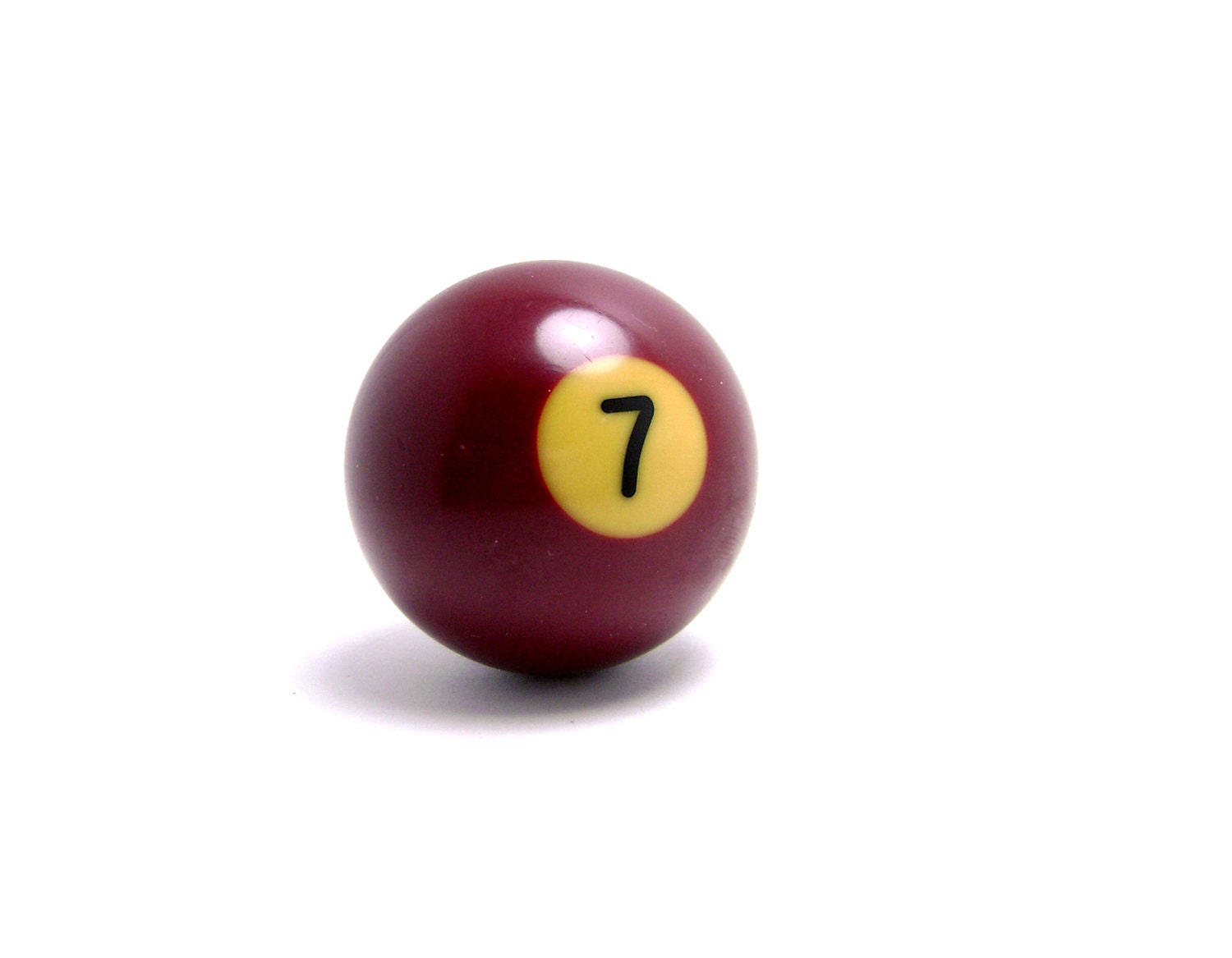Number 7 Pool Ball snooker wine red burgundy
