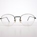 Vintage Early 90s Round Thin Framed Black Glasses Frames
