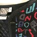 RESERVED Tribal Alphabet Print 80s Vintage Jacket