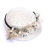 SALE 1950s Vintage Off White Brimmed Floral Hat
