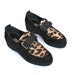 Vintage 90s Black and Leopard Velcro Creepers Shoes