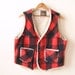 Vintage L Plaid Buffalo Vest