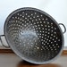 Vintage Black Graniteware Colander
