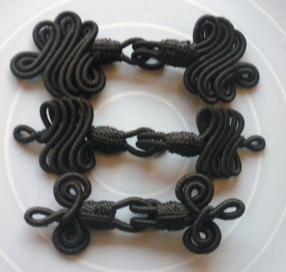 Black decorative fasteners