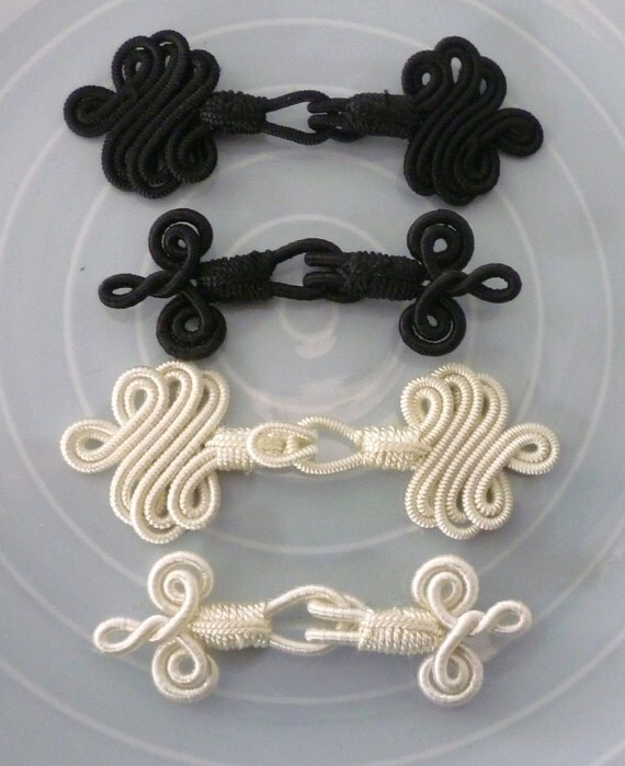 Decorative fasteners cream black