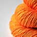 Burning orange (solid version) OOAK - Tussah Silk Yarn Lace weight