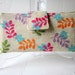 Handmade women wallet natural cream leaves in bright fresh colors, vegan