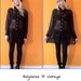 90s sheer black floral tent blouse (s/m/l)
