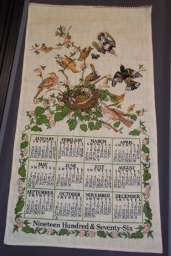 1976 Cloth Wall Calendar