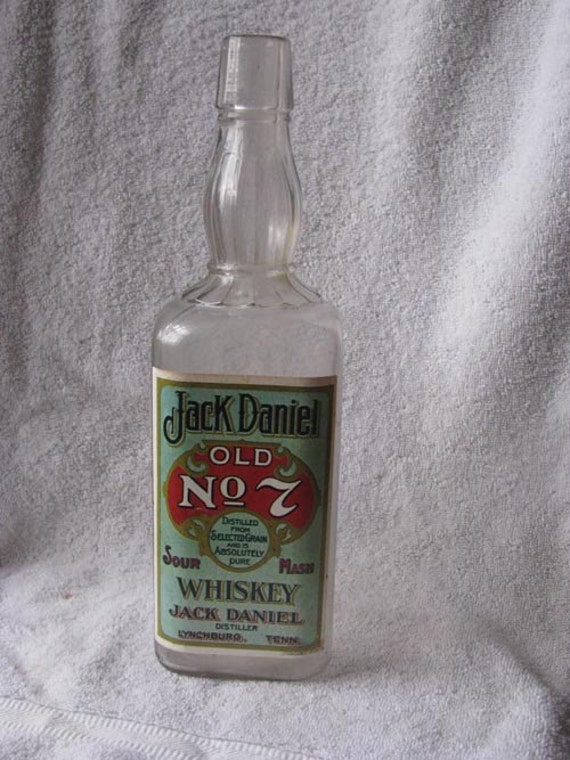 Old Jack Daniels Bottle Old No. 7 Whiskey by bottlesnbrushes