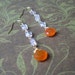 Lavender, Tangerine and Gold February Earrings