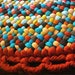 Burnt Orange Gold Braided Round Rug