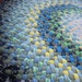 Sky Blue, Lemonade Braided Round Rug from recycled cotton