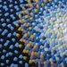 Round Braided Rug in Blue and Buttercup from upcycled cotton