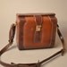 1940s Maroon Leather Camera Bag