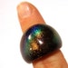 Rainbow Dichroic Glass Ring Size 7 OOAK