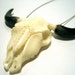 Steer Skull, Water Buffalo Skull, Cow Skull Bead Hand Carved out of bone and Horn - Taxidermy Amazing Detail