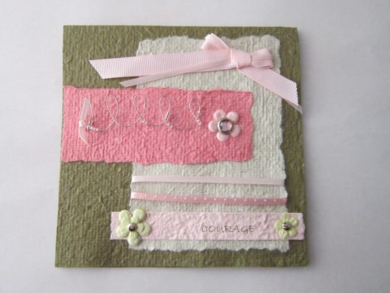 Handmade Paper Card 100% Recycled Paper Card Eco By Elodiesshop