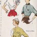 Vintage 1950's Misses Fitted Blouse Pattern, Kimono Sleeves, Simplicity 3381