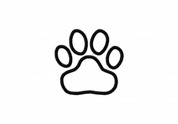 Tiger Paw Print Embroidery Machine Applique Design 10169