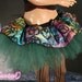 Hippy Chick mini skirt tutu Adult forest green peace sign -- Ready to Ship -- Medium