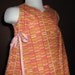 Reversible dress, wrap dress, The ella Collection, size 2t or 3t, pink starburst and stripes by Rugrat Design ready to ship