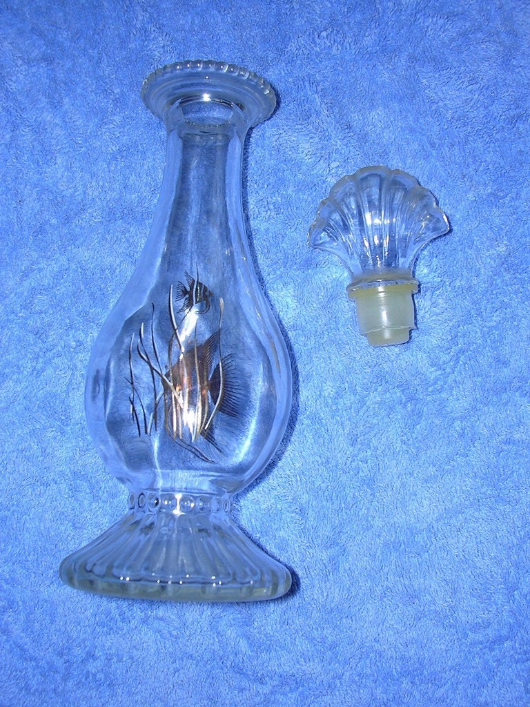 Vintage Avon Bubble Bath Bottle 1970's era Glass